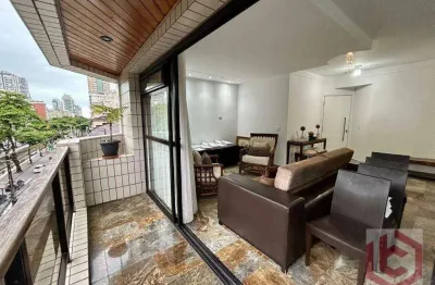 Apartamento com 3 dormitórios com suite e  varanda,para alugar, 160 m² por r$ 7.500 pacote/mês - gonzaga - santos/sp