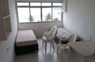 Kitnet com vista mar para alugar, 28 m² por r$ 2.000,00 pacote/mês - josé menino - santos/sp