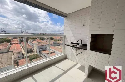 Apartamento novo, com 2 dormitórios, suite e varanda gourmet , 86 m² - venda por r$ 710.000 ou aluguel por r$ 4.800 pacote/mês - aparecida - santos/sp
