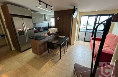 Cobertura com 1 dormitório à venda, 93 m² por r$ 790.000,00 - pompéia - santos/sp
