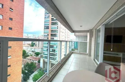 Apartamento com 1 dormitório, 53 m² - venda por R$ 620.000 ou aluguel por R$ 4.500,00 + ENCARGOS/mês - Ponta da Praia - Santos/SP