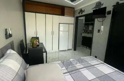 Kitnet com 1 dormitório para alugar, 31 m² por R$ 3.000 (PACOTE)mês - Boqueirão - Santos/SP