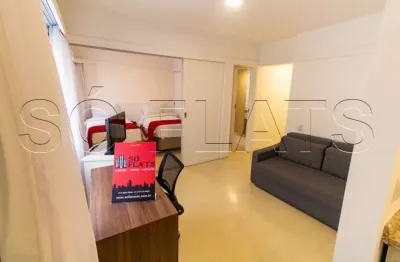 Flat new citi com 32m² contendo 1 dormitório e 1 vaga para locação no itaim bibi