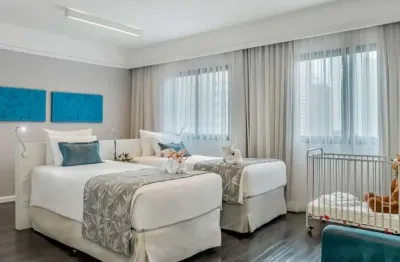 Flat totalmente mobiliado com 33m² 1 dormitório 1 vaga para locação em moema.