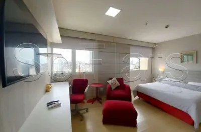 Flat totalmente reformado com 1x dormitório entre vl. olímpia e itaim bibi mobiliado. sem burocracia