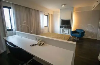 Flat mobiliado  33m² 1 dormitório 1 vaga disponível para locação em moema.