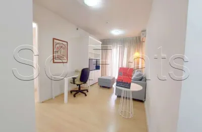 Flat disponível para locação no itaim, andar alto, ótimo empreendimento e excelente localização