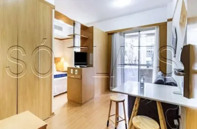 Flat mobiliado na Paulista Classic à venda com vaga, lazer completo na Consolação