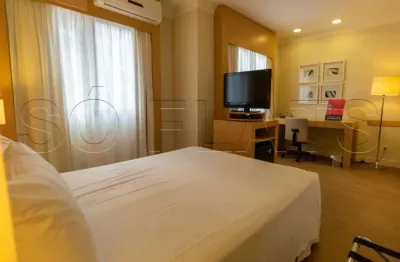 Flat no nobile hotels com 29m², 1 dorm e 1 vaga em campo belo disponível locação