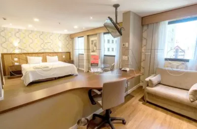 Flat com 2 dormitórios mobiliado, localização privilegiada na avenida ibirapuera