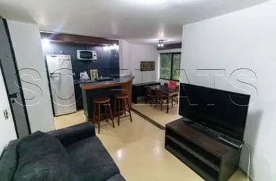 Flat no brooklin, próximo a marginal pinheiros, estação berrini da cptm e av. berrini.