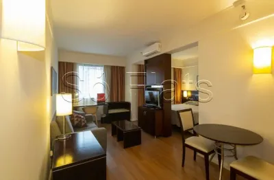 Flat staybridge 1 dormitório e 1 vaga de garagem disponível locação no itaim bibi