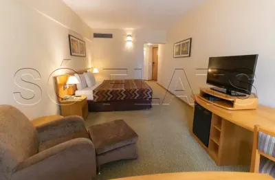 Flat no sol alphaville 36m², 1 dormitório e 1 vaga de garagem disponível para locação.