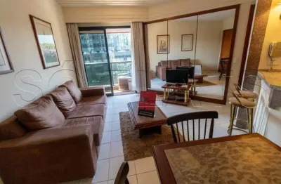 Flat no itaim bibi com 1 dorm uma vista para avenida faria lima no itaim bibi