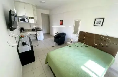 Apto no new studio contendo 27m², 1 dormitório e 1 vaga, disponível para locação em pinheiros.
