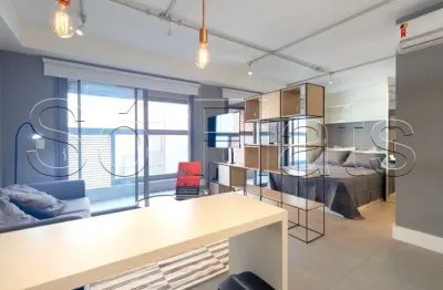 Studio de alto padrão com 36m², 1 dormitório e 1 vaga no itaim bibi, disponível para locação.