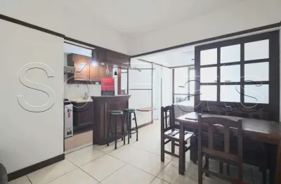 Studio no champs elysees com 32m², 1 dormitório e 1 vaga de garagem disponível locação no centro.