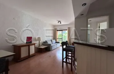 Flat mobiliado na Vila Nova Conceição próximo da Avenida Santo Amaro, FMU e Pq. do Ibirapuera.