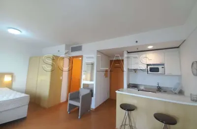 Apto em alphaville disponível para locação com 28m², 1 dormitório e 1 vaga de garagem.