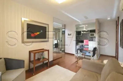Flat no la residence itaim disponível para locação com 39m², 1 dormitório e 1 vaga de garagem.
