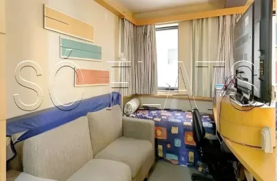 Flat transamérica jardins disponível para venda com 28m², 01 dorm e 01 vaga de garagem