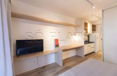 Studio disponível para locação na região central de sp totalmente mobiliado contendo 24m² e 1 dorm.
