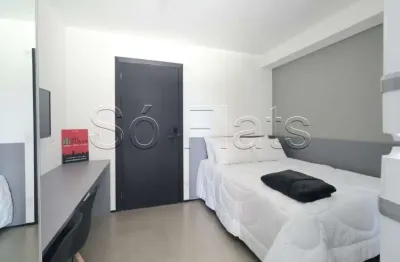 Flat disponível para locação no bairro de moema contendo 22m², 1 dormitório e 1 vaga de garagem.