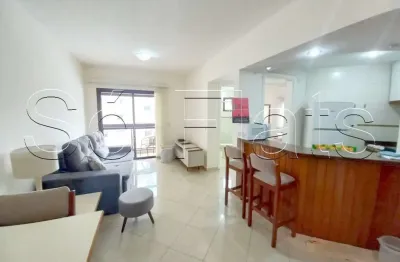 Apto disponível para locação totalmente mobiliado e próximo a av. santo amaro e a faculdade fmu.