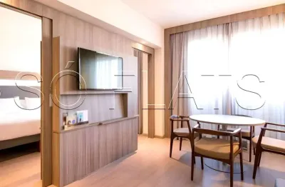 Novotel sp berrini - apartamento com 26m² totalmente mobiliado.