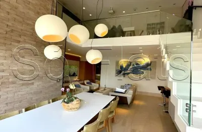 Duplex disponível para locação de altíssimo padrão no brooklin, com 200m², 4 dorms e 3 vagas.