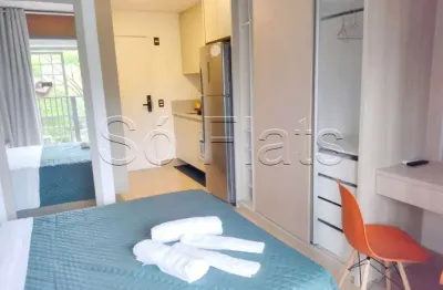 Flat disponível para locação no brooklin contendendo 25m² e 1 dormitório. bairro do campo belo.