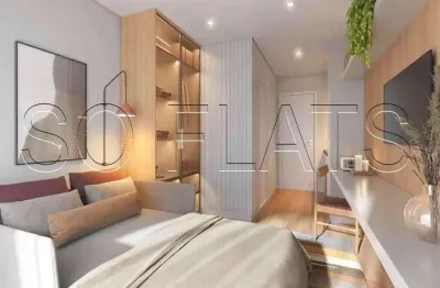 Studio com 23,40m² 1 dormirório, s/ vaga com entrega prevista para 09/25.