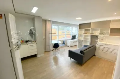 Studio com  45m², 1 dormitório e 1 vaga mobiliado no brooklin disponível para locação.