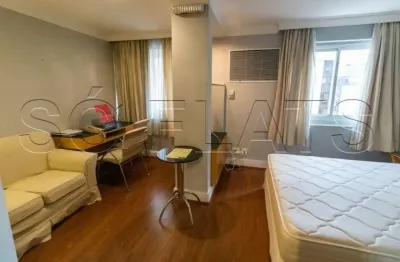 Flat disponível para locação no jardim paulista contendo 29m², 1 dormitório e 1 vaga de garagem.