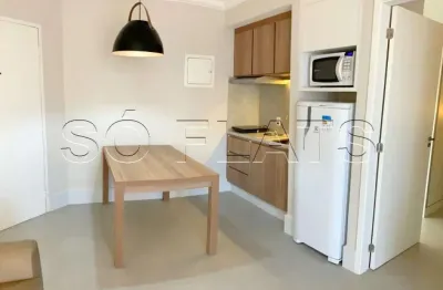 Flat no the palace com 36m², 1 dormitório  e 1 vaga, disponível para locação em moema.