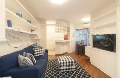 Apto totalmente equipado disponível para locação próx da av paulista contendo 40m², 1 dorm e 1 vaga.