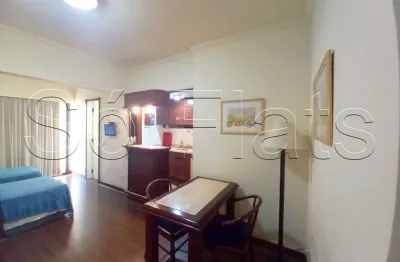 Flat no Champs Elysees com 30m², 1 dormitório e 1 vaga no Centro de São Paulo.