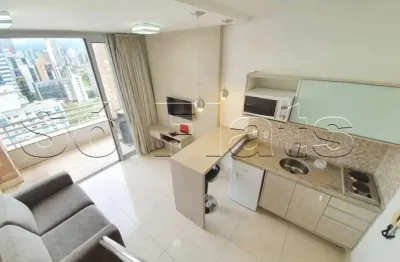 Flat disponível para locação no Brooklin, contendo 39m² 1 dormitório e 1 vaga de garagem.