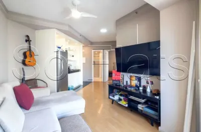 Flat no gran estanconfor itaim disponível para locação com 52m², 01 dormitório e 01 vaga de garagem.