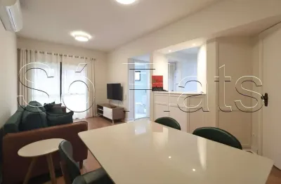 Flat mobiliado na vila nova conceição, próx a av sto amaro, fmu e pq. do ibirapuera.