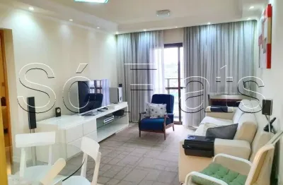 Apto no saint moritz totalmente mobiliado com 64m², 2 dormitórios e 1 vaga, disponível para locação.