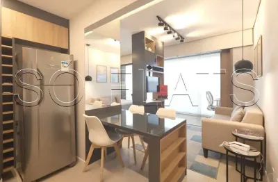 Flat de alto padrão com 42m² em pinheiros ao lado do shopping iguatemi, disponível para locação.