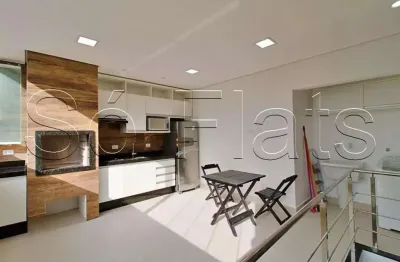 Choice panamby, apartamento cobertura duplex disponível para venda com 65m², 01 dormitório e 01 vaga