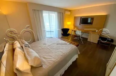 Flat de 32m² com 1 dormitório totamente mobiliado disponível á venda.