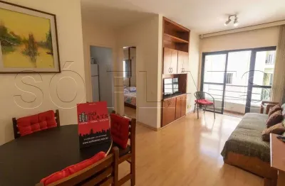 Flat mobiliado com 1x dormitório entre a av. nove de julho e rua pamplona espaçoso e aconchegante.