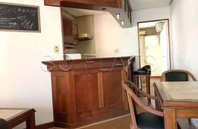 Flat no itaim bibi  com 45m² totalmente mobiliado e com serviços.