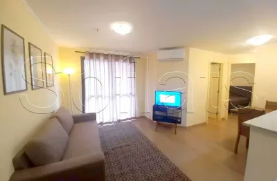 Flat no quality alvorada, com 43m², 2 dormitórios e 1 vaga para locação na vila olímpia.
