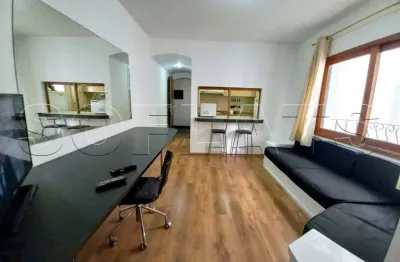 Flat no mont clair 1 dorm 43m² com vaga de garagem e lazer, disponível para locação.