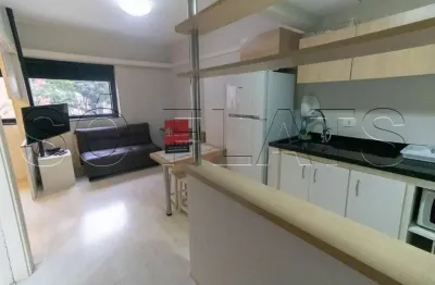 Flat no jardins mobiliado com 1x drmitório, internet, luz vaga de garagem e lavanderia coletiva.