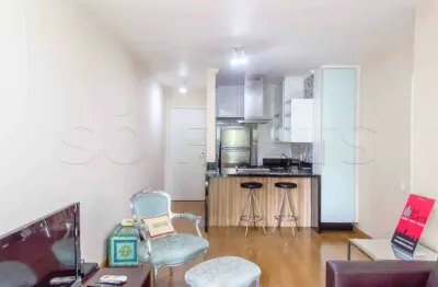 Flat disponível para locação imperdível com 2 dormitórios totalmente mobiliado